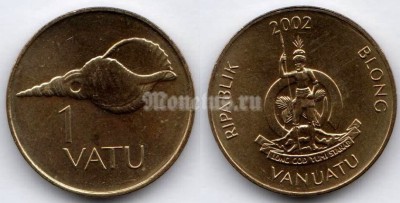 монета Вануату 1 вату 2002 год