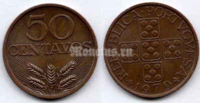 монета Португалия 50 сентаво 1979 год