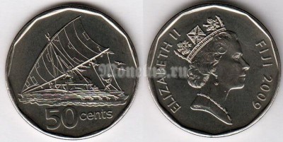 монета Фиджи 50 центов 2009 год