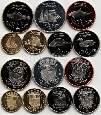 Сент-Пьер и Микелон набор из 7-ми монет 2013 год