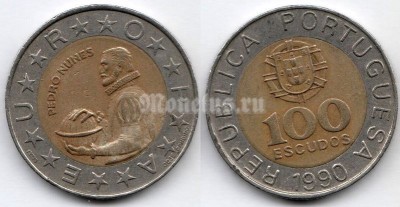монета Португалия 100 эскудо 1990 год