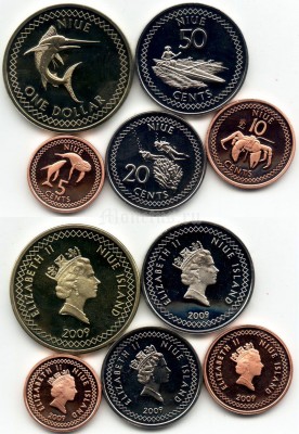 Ниуэ набор из 5-ти монет 2009 год