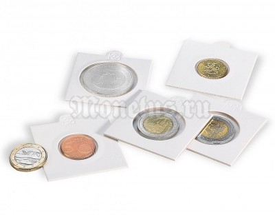 Холдеры для монет 22,5 мм, под степлер. 50 штук