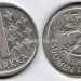 монета Финляндия 1 марка 1964 год