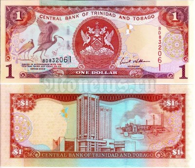 бона Тринидад и Тобаго 1 доллар 2002 год