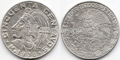 монета Мексика 50 сентаво 1978 год