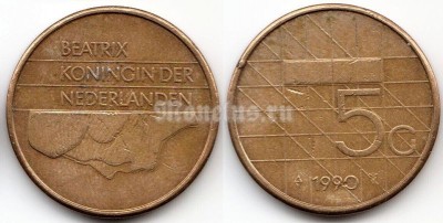 монета Нидерланды 5 центов 1990 год