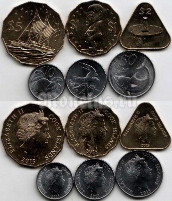 Острова Кука набор из 6-ми монет 2015 год