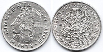 монета Мексика 50 сентаво 1979 год