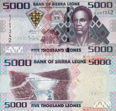 банкнота Сьерра-Леоне 5000 леоне 2010 год