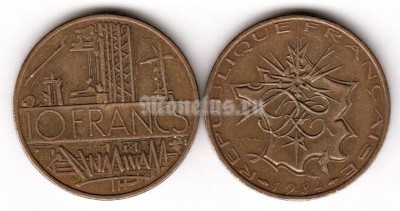 монета Франция 10 франков 1984 год