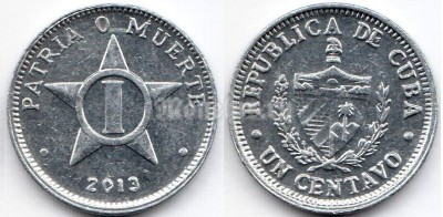 Монета Куба 1 сентаво 2013 год