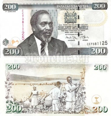 банкнота Кения 200 шиллингов 2010 год