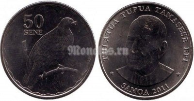 Монета Самоа 50 сене 2011 год