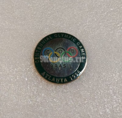 Значок ( Спорт ) Олимпиада. Атланта Atlanta 1996 Олимпийский комитет Бразилии