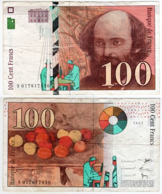 банкнота Франция 100 франков 1997 год