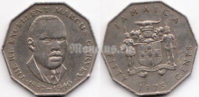 монета Ямайка 50 центов 1975 год