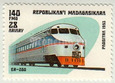 марка Мадагаскар 140 франков "Эр-200" 1993 год