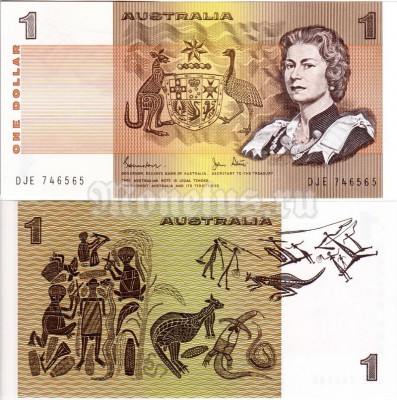 бона Австралия 1 доллар 1974-1983 год - Елизавета II
