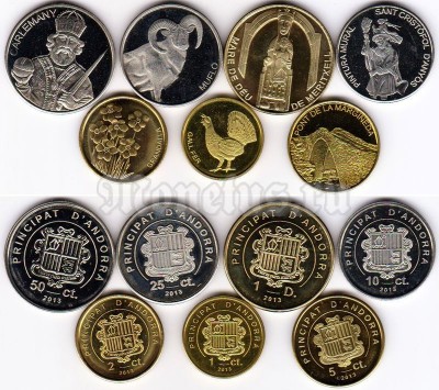 Андорра набор из 7-ми монет 2013 год