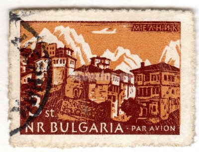 марка Болгария 3 стотинки  "View of Melnik" 1962 год Гашение