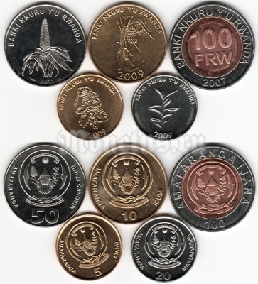 Руанда набор из 5-ти монет 2003 - 2011 год