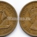 монета Восточные Карибы 5 центов 1955 год