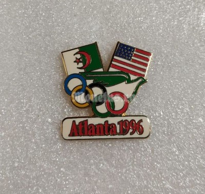 Значок ( Спорт ) Олимпиада. Атланта Atlanta 1996 Алжир - США. Птица
