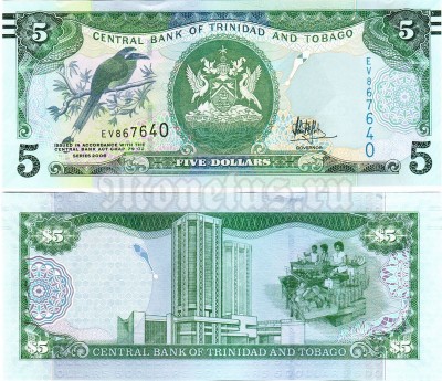 бона Тринидад и Тобаго 5 долларов 2006 (2017) год