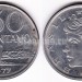 монета Бразилия 50 сентаво 1977 год