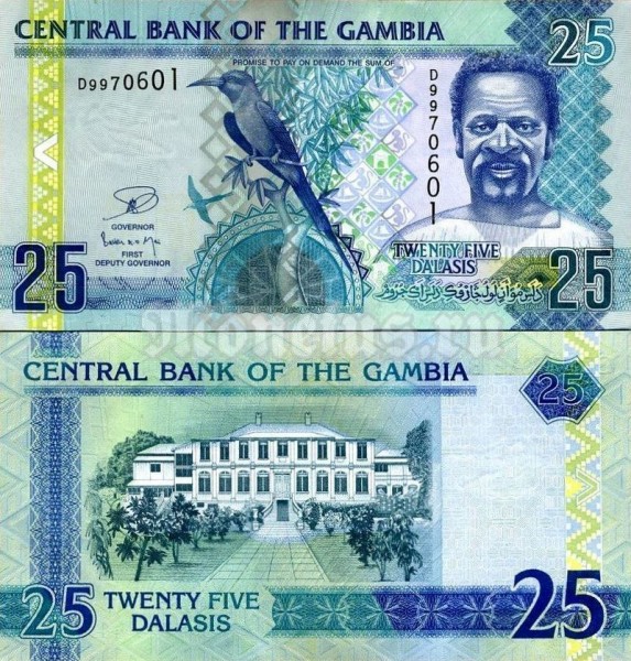 банкнота Гамбия 25 даласи 2006 год
