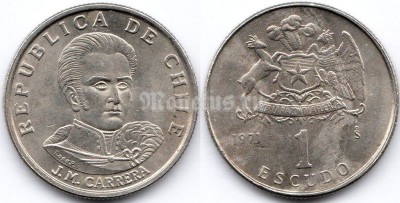 монета Чили 1 эскудо 1971 год