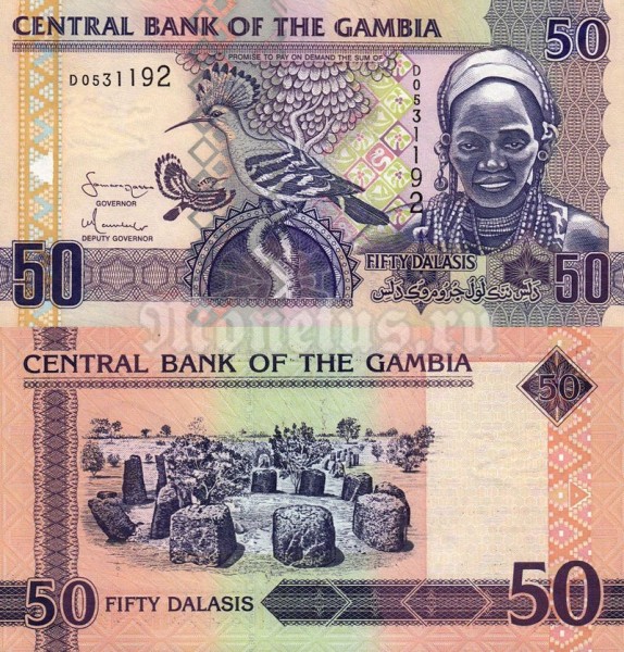 банкнота Гамбия 50 даласи 2006 год