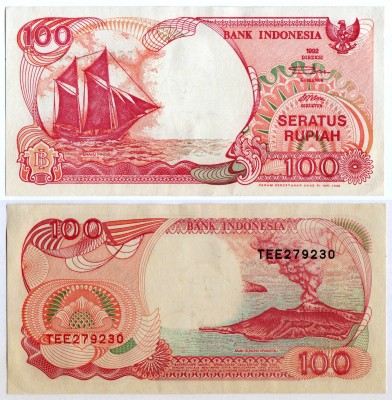 банкнота Индонезия 100 рупий 1992 год