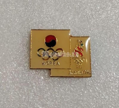Значок ( Спорт ) Олимпиада. Атланта Atlanta 1996 Олимпийский комитет Южной Кореи