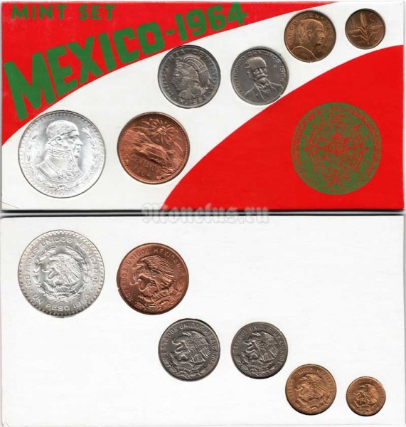 Мексика набор из 6-ти монет 1964 год