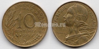 монета Франция 10 сантимов 1979 год