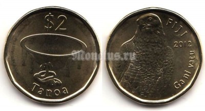 монета Фиджи 2 доллара 2012 год