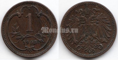 монета Австрия 1 геллер 1903 год