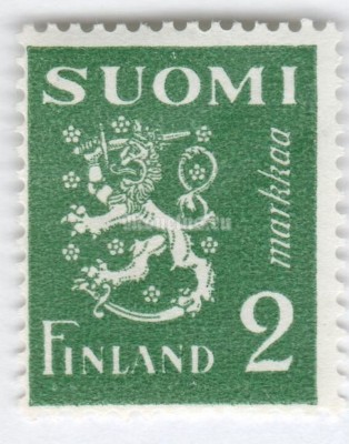 марка Финляндия 2 марки "Coat of Arms" 1945 год
