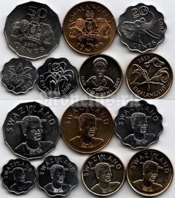 Свазиленд набор из 7-ми монет