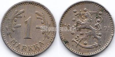 монета Финляндия 1 марка 1931 год S