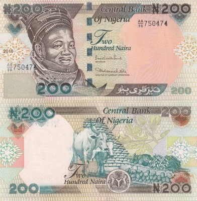 бона Нигерия 200 найра 2007 год