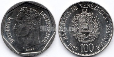 монета Венесуэла 100 боливаров 1998 год