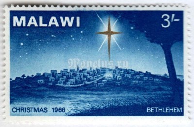 марка Малави 3 шиллинга "Christmas" 1966 год
