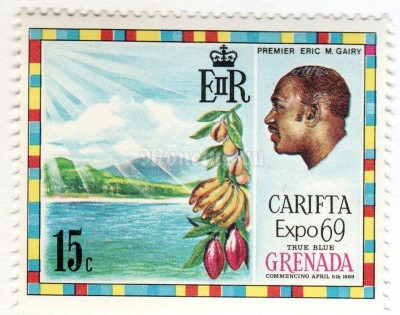 марка Гренада 15 центов "Premier Eric M. Gairy" 1969 год