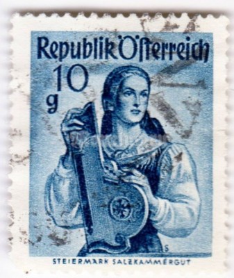 марка Австрия 10 Австрийских грош "Зальцкаммергут (Штирия)" 1958 год