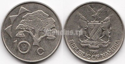 монета Намибия 10 центов 1998 год
