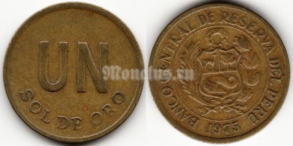монета Перу 1 соль 1975 год