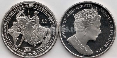 монета Сандвичевы острова 2 фунта 2019 год - Виктория